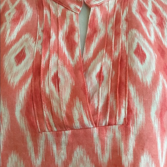 JM collection size 16 Peach & white linen blouse - Picture 2 of 8